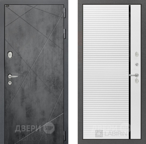 Дверь Лабиринт (LABIRINT) Лофт 22 Белый софт в Кашире
