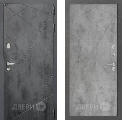 Входная металлическая Дверь Лабиринт (LABIRINT) Лофт 24 Бетон светлый в Кашире