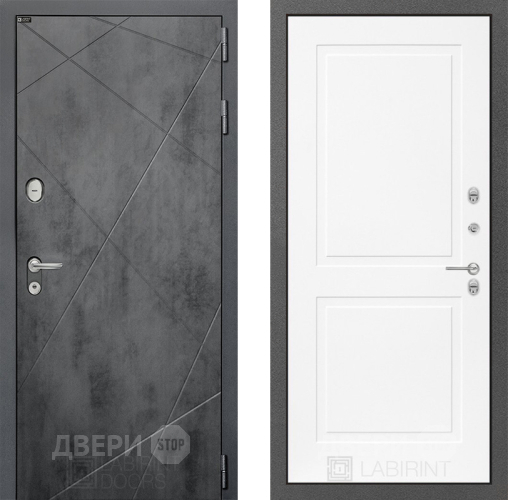Дверь Лабиринт (LABIRINT) Лофт 11 Белый софт в Кашире