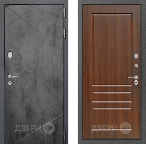Входная металлическая Дверь Лабиринт (LABIRINT) Лофт 03 Орех бренди в Кашире