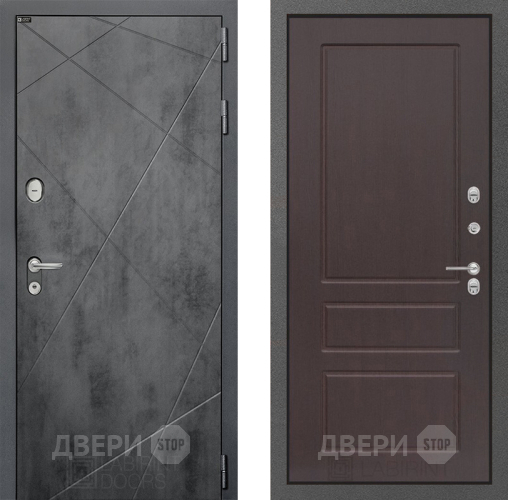 Входная металлическая Дверь Лабиринт (LABIRINT) Лофт 03 Орех премиум в Кашире