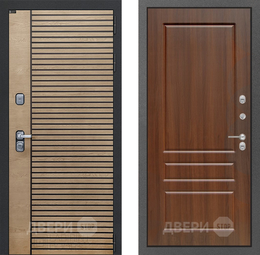 Входная металлическая Дверь Лабиринт (LABIRINT) Ritm 03 Орех бренди в Кашире