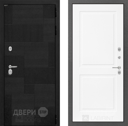 Входная металлическая Дверь Лабиринт (LABIRINT) Pazl 11 Белый софт в Кашире