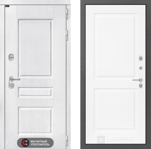 Входная металлическая Дверь Лабиринт (LABIRINT) Versal 11 Белый софт в Кашире