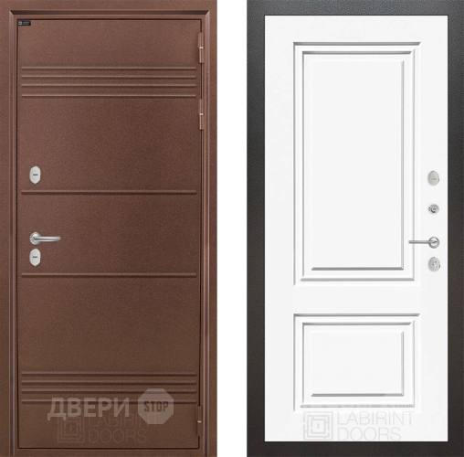 Дверь Лабиринт (LABIRINT) Термо Лайт 26 Белый (RAL-9003) в Кашире