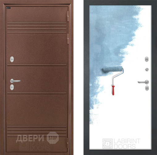 Входная металлическая Дверь Лабиринт (LABIRINT) Термо Лайт 28 Под покраску в Кашире