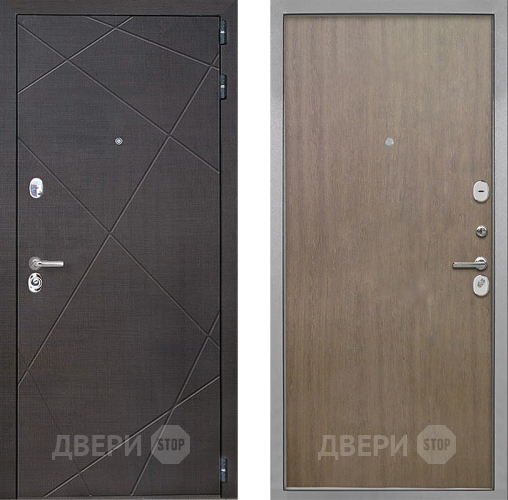 Входная металлическая Дверь Интекрон (INTECRON) Сенатор Лучи Гладкая шпон Венге коричневый в Кашире