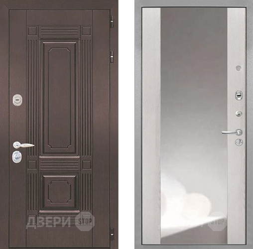 Входная металлическая Дверь Интекрон (INTECRON) Италия ФЛЗ-516 Зеркало Сосна белая в Кашире