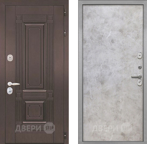 Входная металлическая Дверь Интекрон (INTECRON) Италия Гладкая Мрамор светлый в Кашире