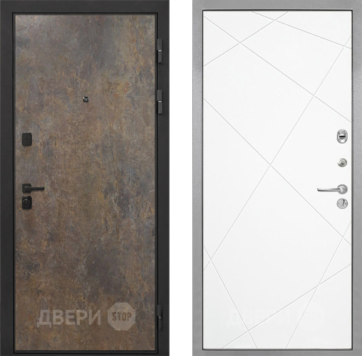 Входная металлическая Дверь Интекрон (INTECRON) Профит Black Гранж Лучи-М Софт милк в Кашире