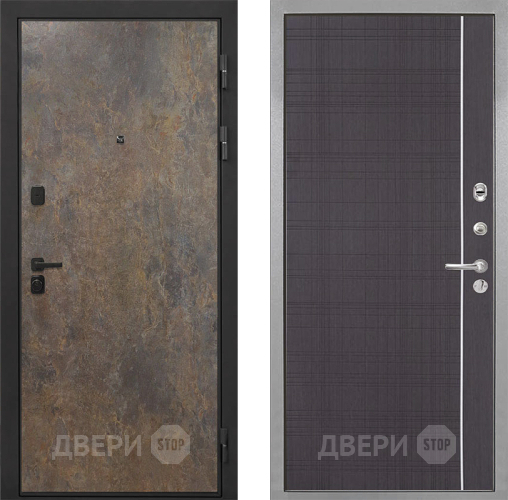 Входная металлическая Дверь Интекрон (INTECRON) Профит Black Гранж В-07 с молдингом Венге в Кашире