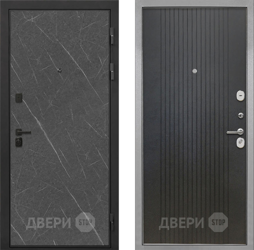Входная металлическая Дверь Интекрон (INTECRON) Профит Black Гранит Лава Оникс ФЛ-295 Лофт черный в Кашире