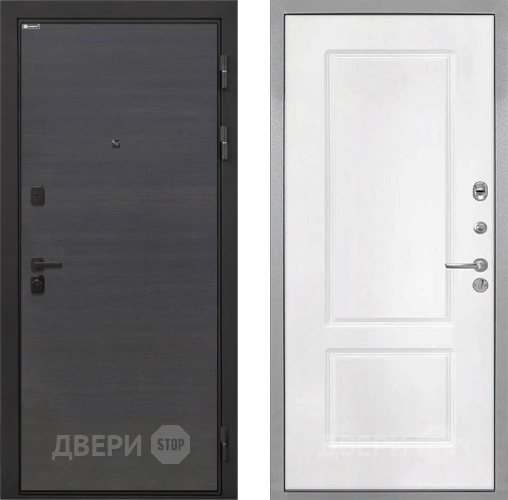 Входная металлическая Дверь Интекрон (INTECRON) Профит Black Эковенге КВ-2 Белый матовый в Кашире