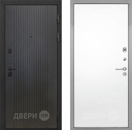 Входная металлическая Дверь Интекрон (INTECRON) Профит Black ФЛ-295 Гладкая Силк Сноу в Кашире