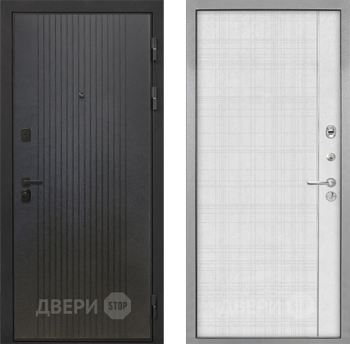 Входная металлическая Дверь Интекрон (INTECRON) Профит Black ФЛ-295 В-07 с молдингом Лофт белый в Кашире