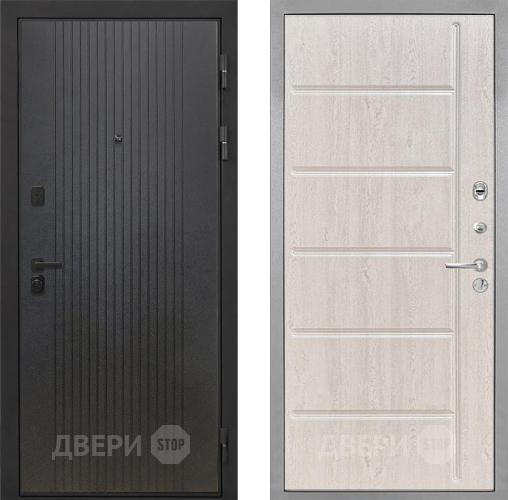 Входная металлическая Дверь Интекрон (INTECRON) Профит Black ФЛ-295 ФЛ-102 Сосна белая в Кашире