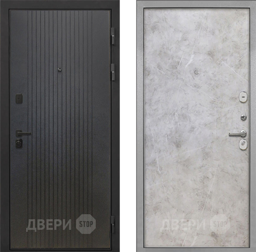 Входная металлическая Дверь Интекрон (INTECRON) Профит Black ФЛ-295 Гладкая Мрамор светлый в Кашире