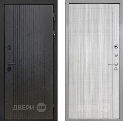Входная металлическая Дверь Интекрон (INTECRON) Профит Black ФЛ-295 В-07 с молдингом Сандал белый в Кашире