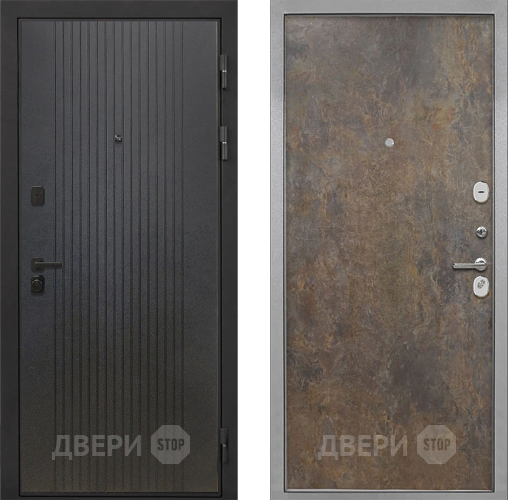 Входная металлическая Дверь Интекрон (INTECRON) Профит Black ФЛ-295 Гладкая Гранж в Кашире