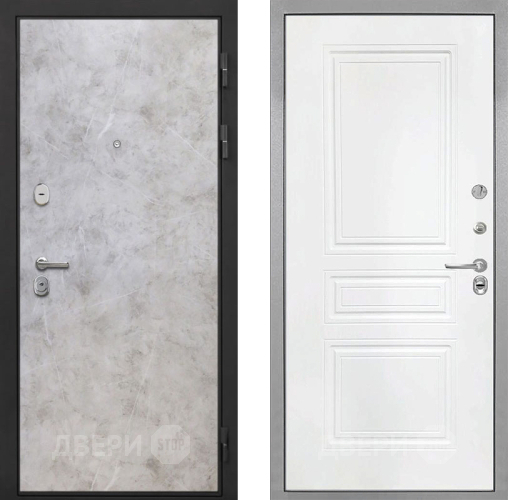 Входная металлическая Дверь Интекрон (INTECRON) Гектор Мрамор Светлый ФЛ-243 Белый матовый в Кашире