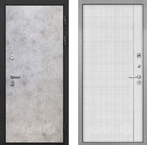 Входная металлическая Дверь Интекрон (INTECRON) Гектор Мрамор Светлый В-07 с молдингом Лофт белый в Кашире