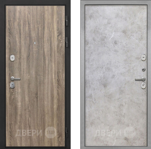 Входная металлическая Дверь Интекрон (INTECRON) Гектор Дуб Турин Гладкая Мрамор светлый в Кашире