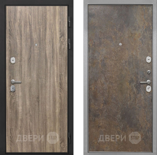 Входная металлическая Дверь Интекрон (INTECRON) Гектор Дуб Турин Гладкая Гранж в Кашире