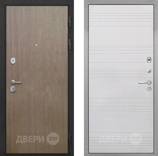 Входная металлическая Дверь Интекрон (INTECRON) Гектор Венге Коричневый ФЛ-316 Белый ясень в Кашире