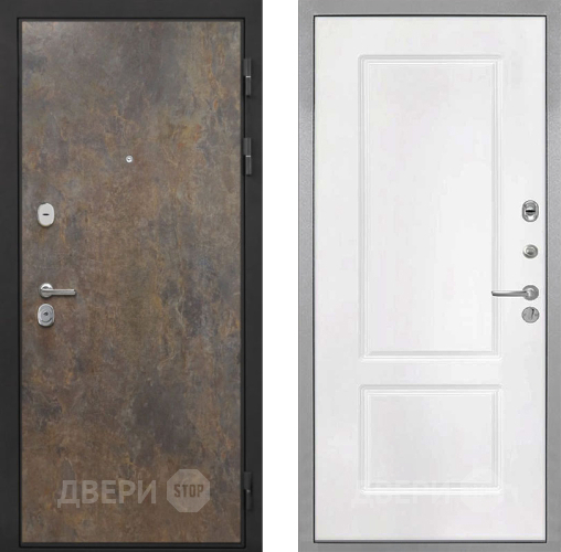 Входная металлическая Дверь Интекрон (INTECRON) Гектор Гранж КВ-2 Белый матовый в Кашире