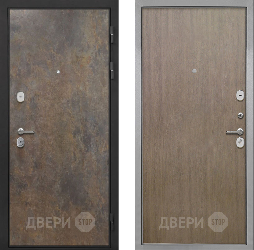 Входная металлическая Дверь Интекрон (INTECRON) Гектор Гранж Гладкая шпон Венге коричневый в Кашире