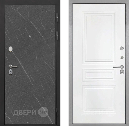 Входная металлическая Дверь Интекрон (INTECRON) Гектор Гранит Лава Оникс ФЛ-243 Белый матовый в Кашире
