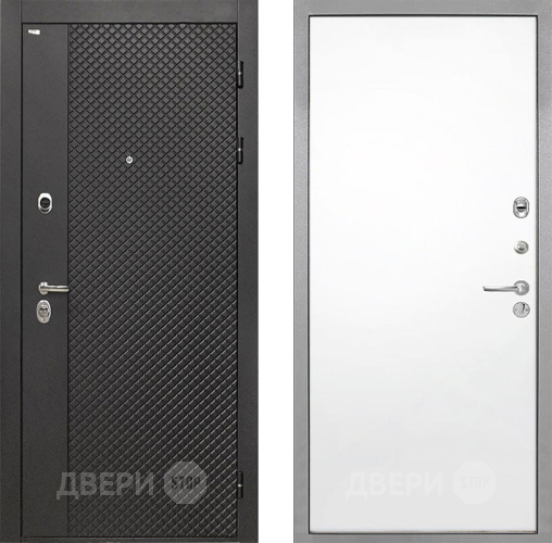 Входная металлическая Дверь Интекрон (INTECRON) Олимпия Black 4К Гладкая Силк Сноу в Кашире