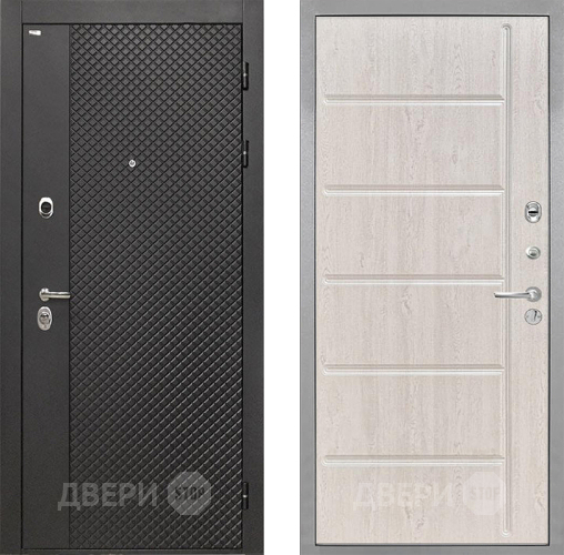 Входная металлическая Дверь Интекрон (INTECRON) Олимпия Black 4К ФЛ-102 Сосна белая в Кашире
