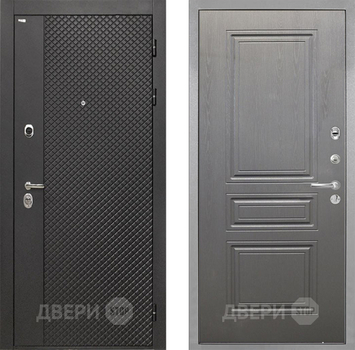 Входная металлическая Дверь Интекрон (INTECRON) Олимпия Black 4К ФЛ-243 Графит вуд дуб в Кашире