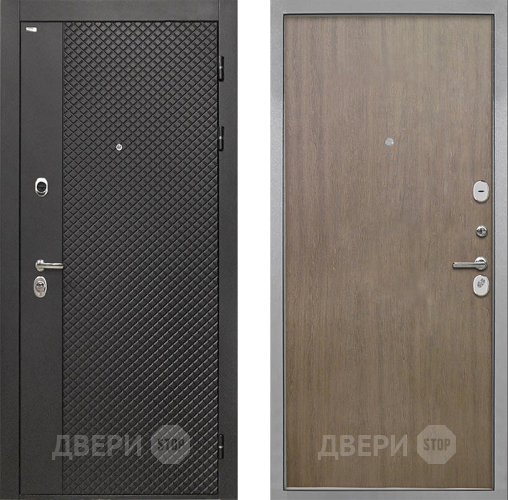 Входная металлическая Дверь Интекрон (INTECRON) Олимпия Black 4К Гладкая шпон Венге коричневый в Кашире