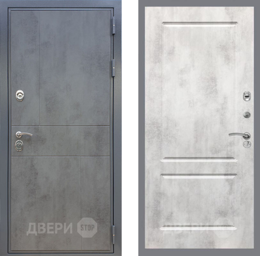 Входная металлическая Дверь Рекс (REX) ФЛ-290 FL-117 Бетон светлый в Кашире