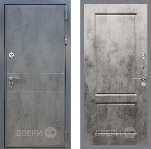 Входная металлическая Дверь Рекс (REX) ФЛ-290 FL-117 Бетон темный в Кашире