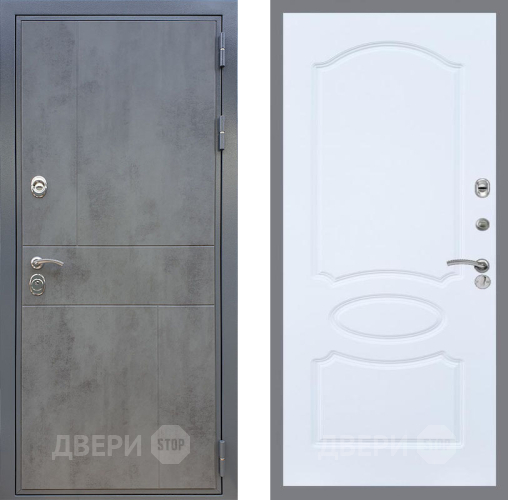 Входная металлическая Дверь Рекс (REX) ФЛ-290 FL-128 Силк Сноу в Кашире