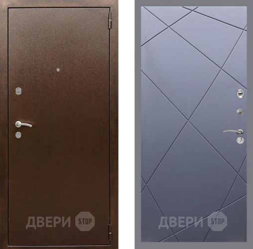 Входная металлическая Дверь Рекс (REX) 1А Медный Антик FL-291 Силк титан в Кашире