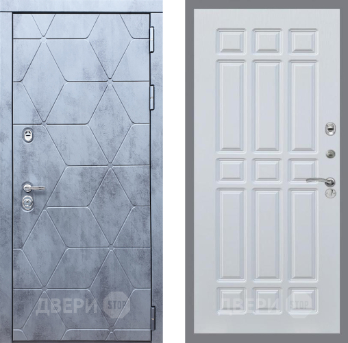 Входная металлическая Дверь Рекс (REX) 28 FL-33 Белый ясень в Кашире