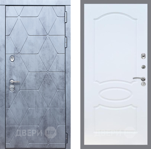 Входная металлическая Дверь Рекс (REX) 28 FL-128 Белый ясень в Кашире