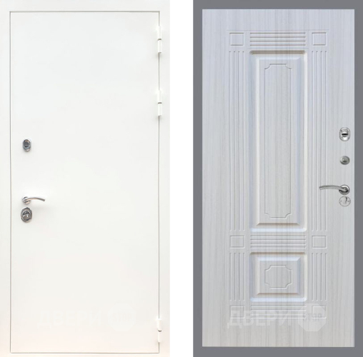 Входная металлическая Дверь Рекс (REX) 5 Белая Шагрень FL-2 Сандал белый в Кашире