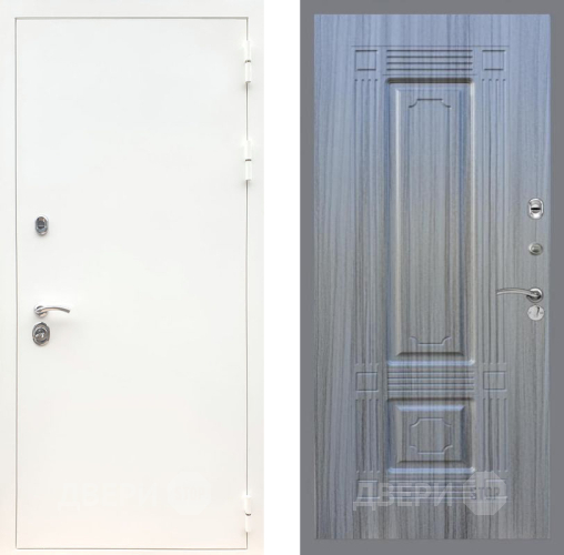 Входная металлическая Дверь Рекс (REX) 5 Белая Шагрень FL-2 Сандал грей в Кашире