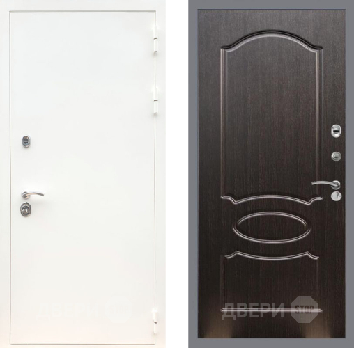 Входная металлическая Дверь Рекс (REX) 5 Белая Шагрень FL-128 Венге светлый в Кашире