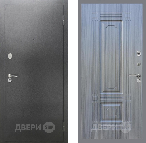 Входная металлическая Дверь Рекс (REX) 2А Серебро Антик FL-2 Сандал грей в Кашире