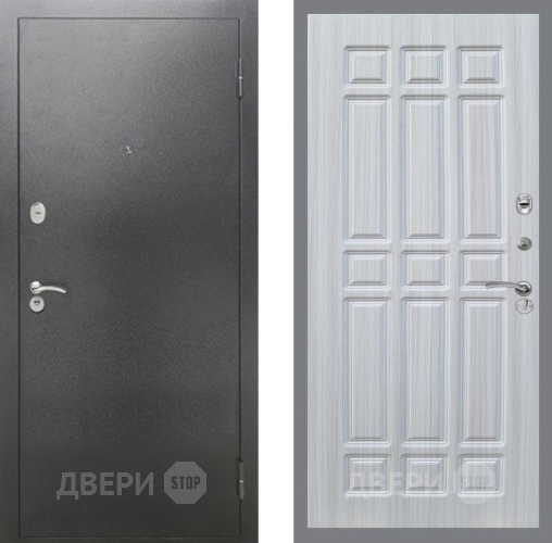 Входная металлическая Дверь Рекс (REX) 2А Серебро Антик FL-33 Сандал белый в Кашире