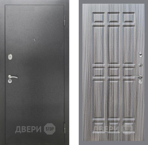 Входная металлическая Дверь Рекс (REX) 2А Серебро Антик FL-33 Сандал грей в Кашире