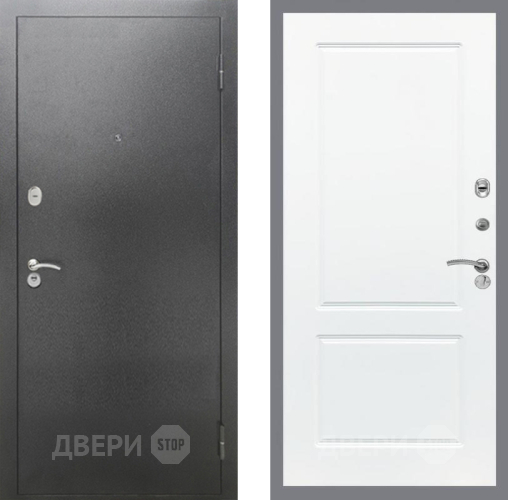 Входная металлическая Дверь Рекс (REX) 2А Серебро Антик FL-117 Силк Сноу в Кашире