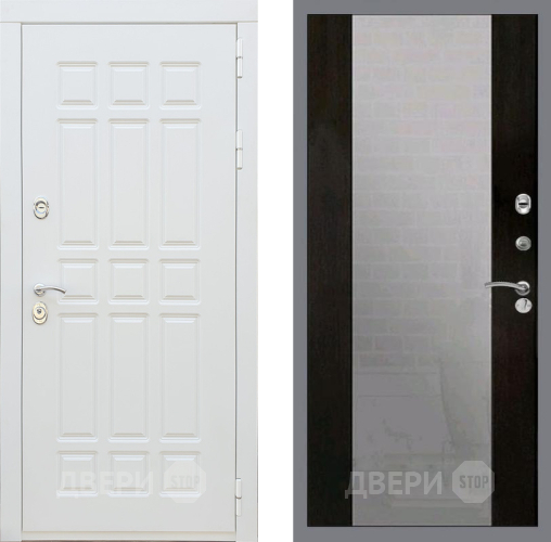 Входная металлическая Дверь Рекс (REX) 8 Силк Сноу СБ-16 Зеркало Венге в Кашире