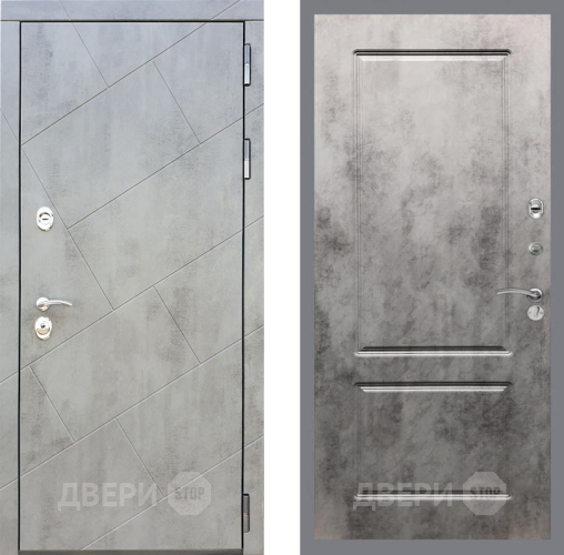 Входная металлическая Дверь Рекс (REX) 22 FL-117 Бетон темный в Кашире